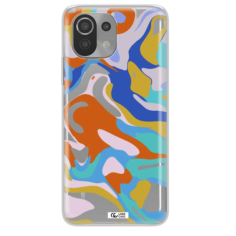 A Colorful Background With Different Colors Xiaomi Mi 11 Lite Clear Tpu Case