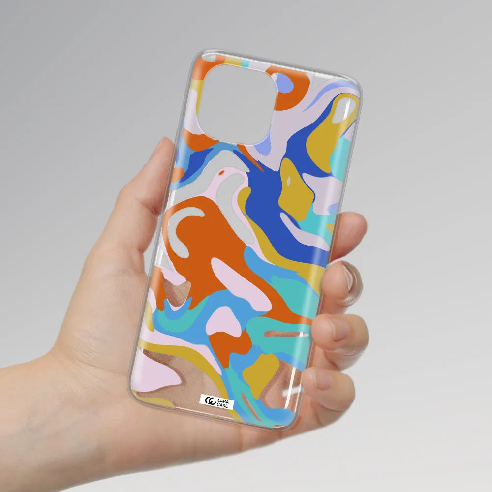 A Colorful Background With Different Colors Xiaomi Mi 11 Lite Clear Tpu Case