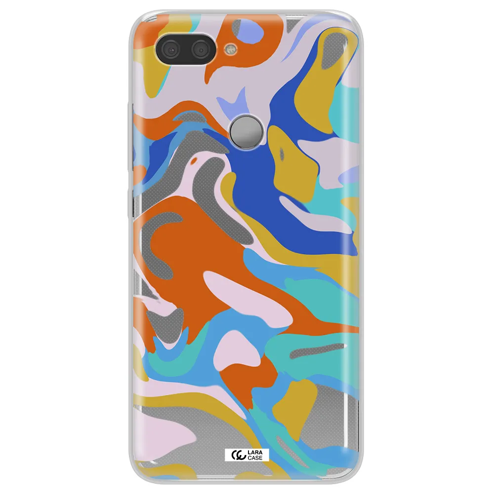 A Colorful Background With Different Colors Xiaomi Mi 8 Lite Clear Tpu Case