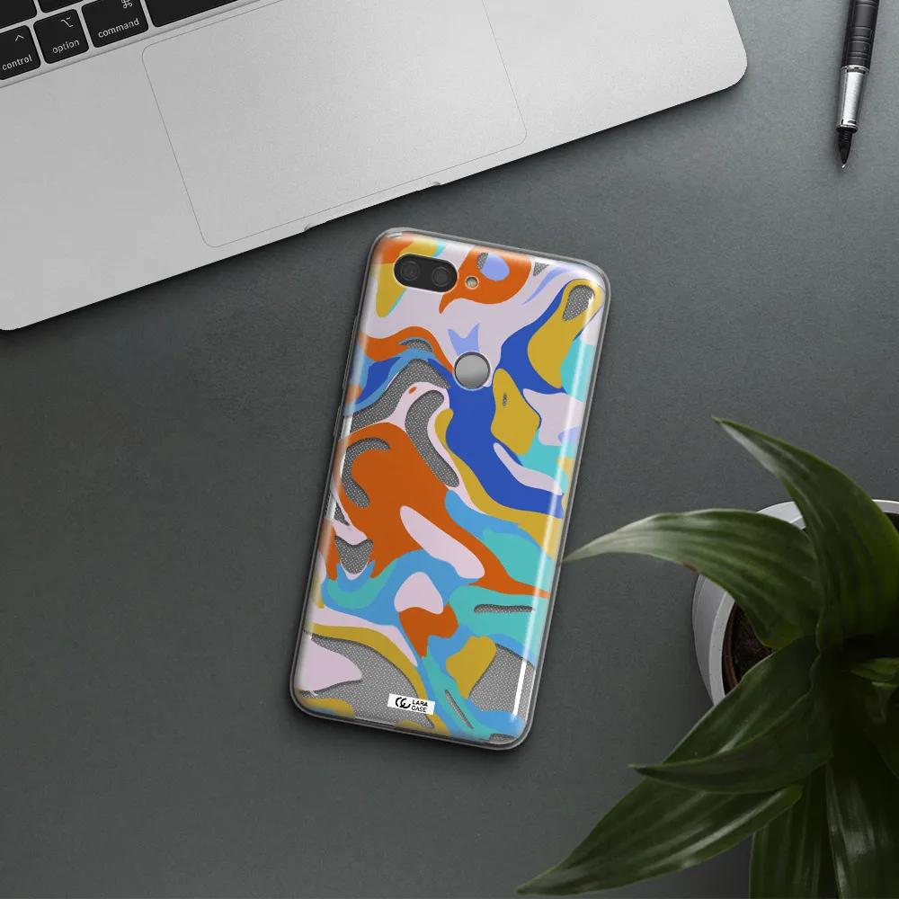A Colorful Background With Different Colors Xiaomi Mi 8 Lite Clear Tpu Case