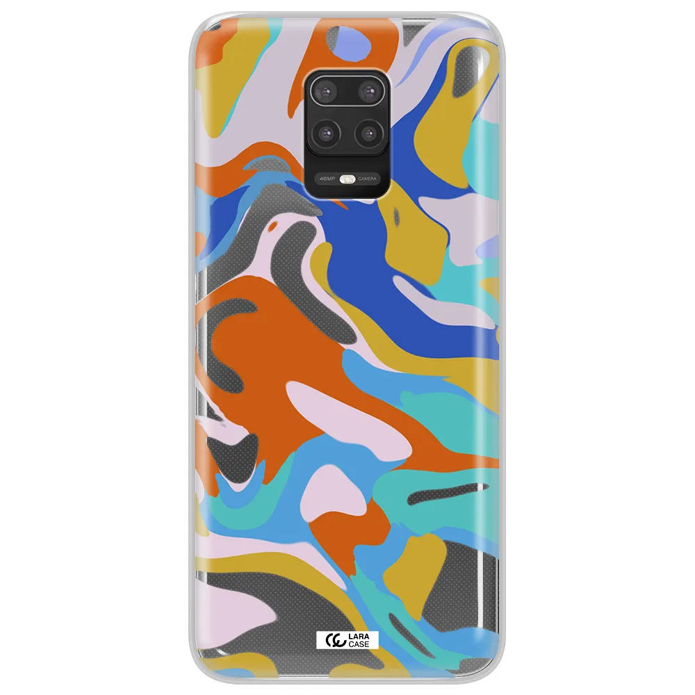A Colorful Background With Different Colors Xiaomi Note 9S Clear Tpu Case