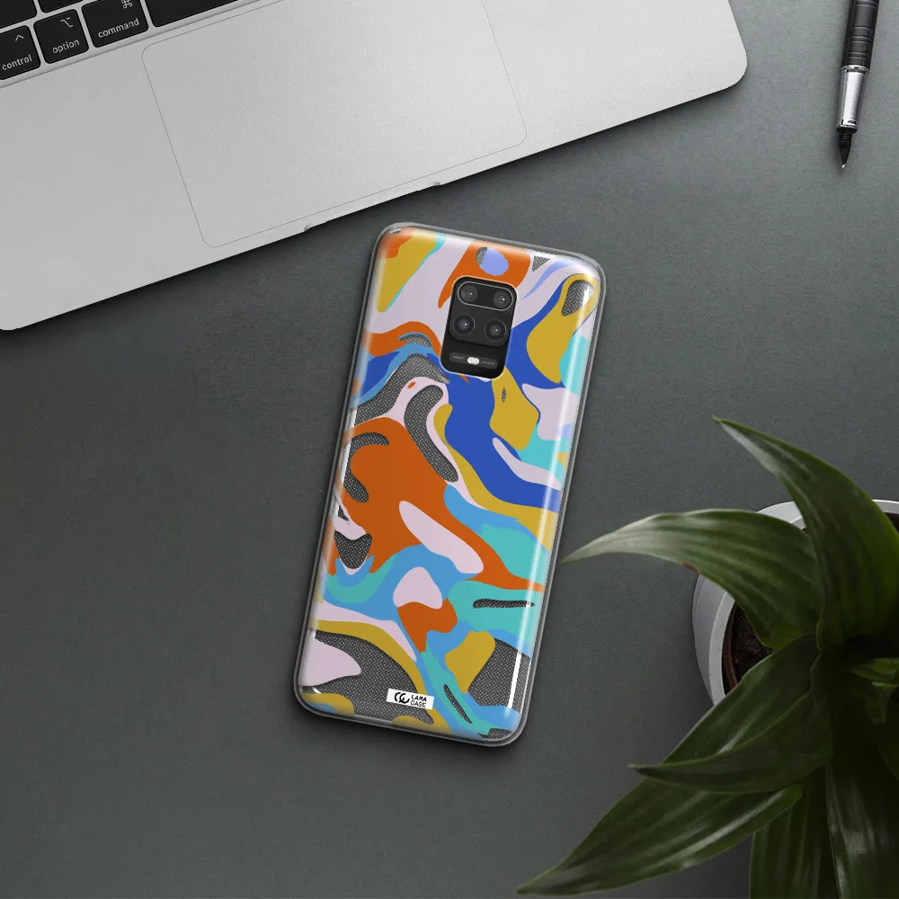 A Colorful Background With Different Colors Xiaomi Note 9S Clear Tpu Case