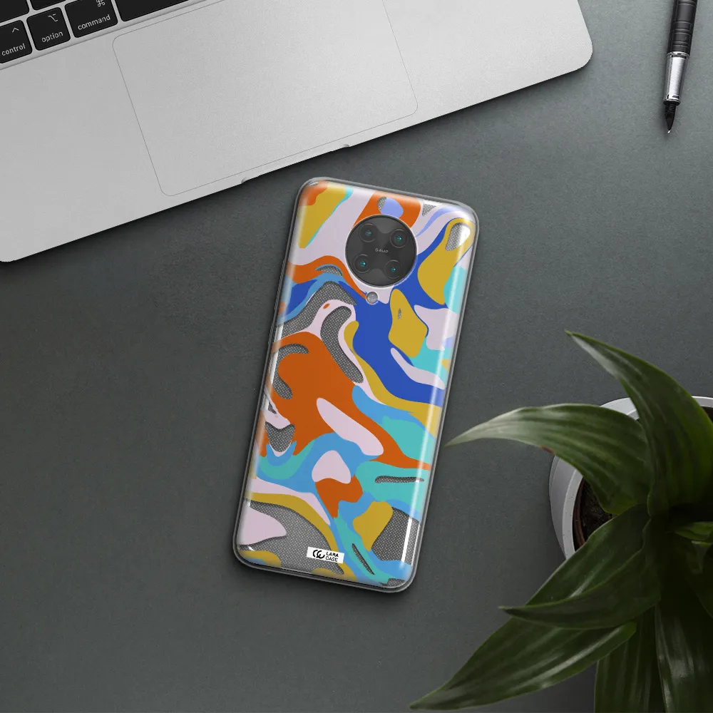 A Colorful Background With Different Colors Xiaomi Poco F2 Pro Clear Tpu Case
