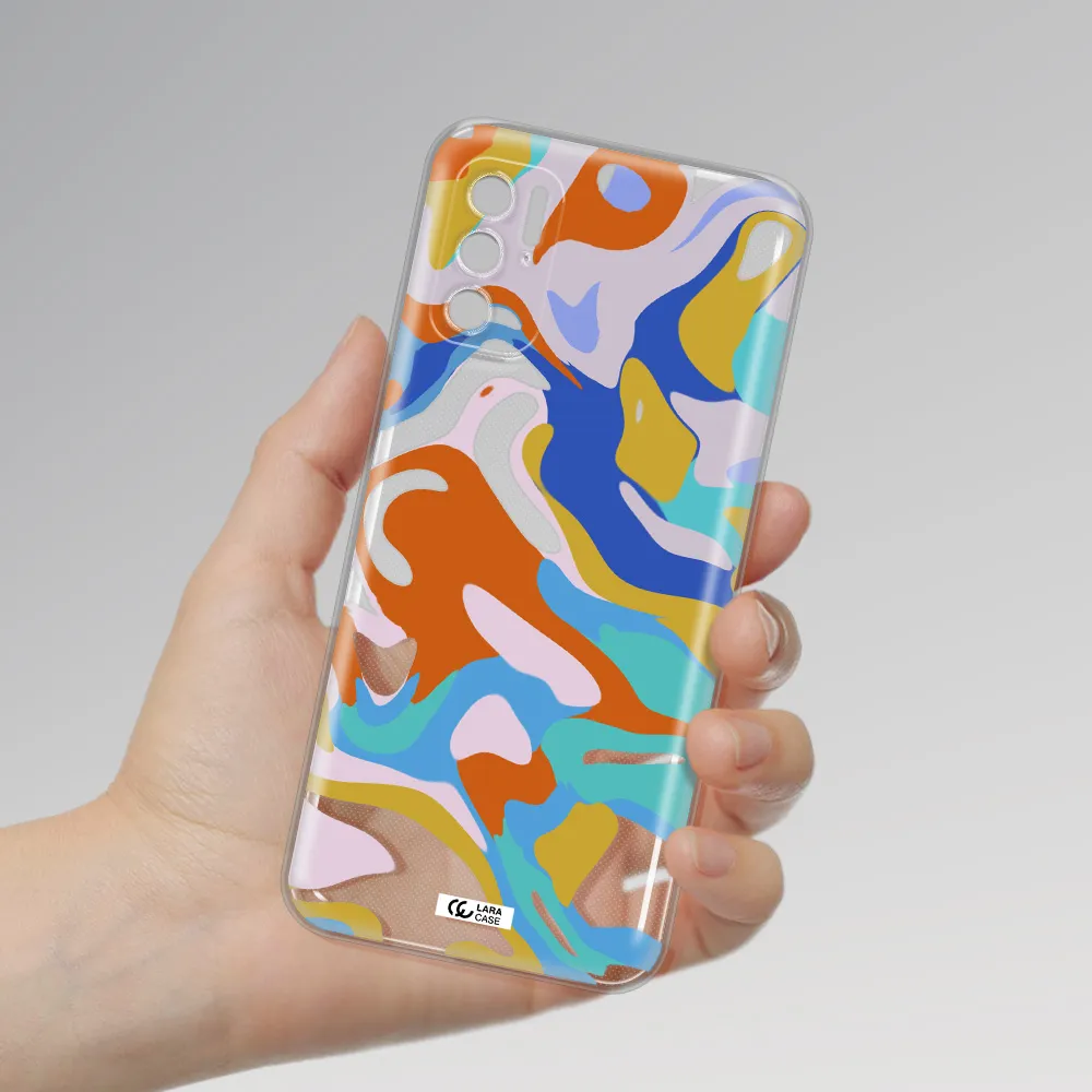 A Colorful Background With Different Colors Xiaomi Poco M4 Pro 5G Clear Tpu Case