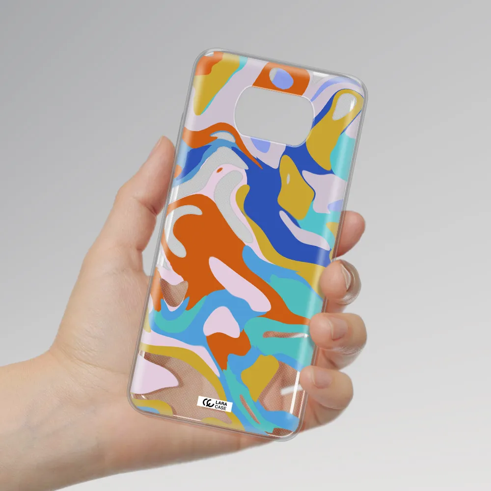 A Colorful Background With Different Colors Xiaomi Poco X3 Clear Tpu Case