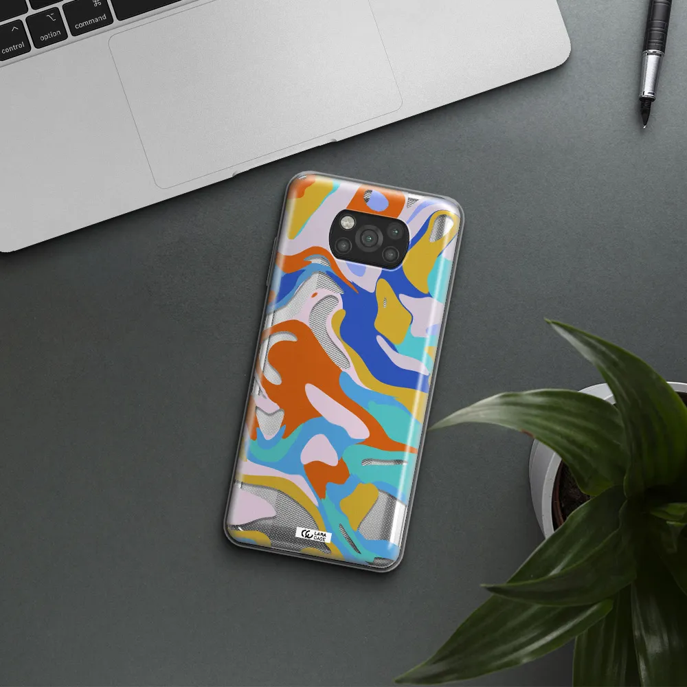A Colorful Background With Different Colors Xiaomi Poco X3 Clear Tpu Case