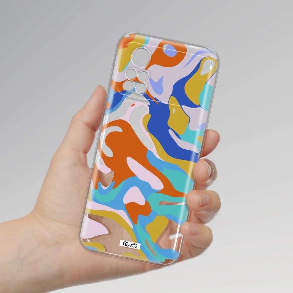 A Colorful Background With Different Colors Xiaomi Poco X4 Pro Clear Tpu Case