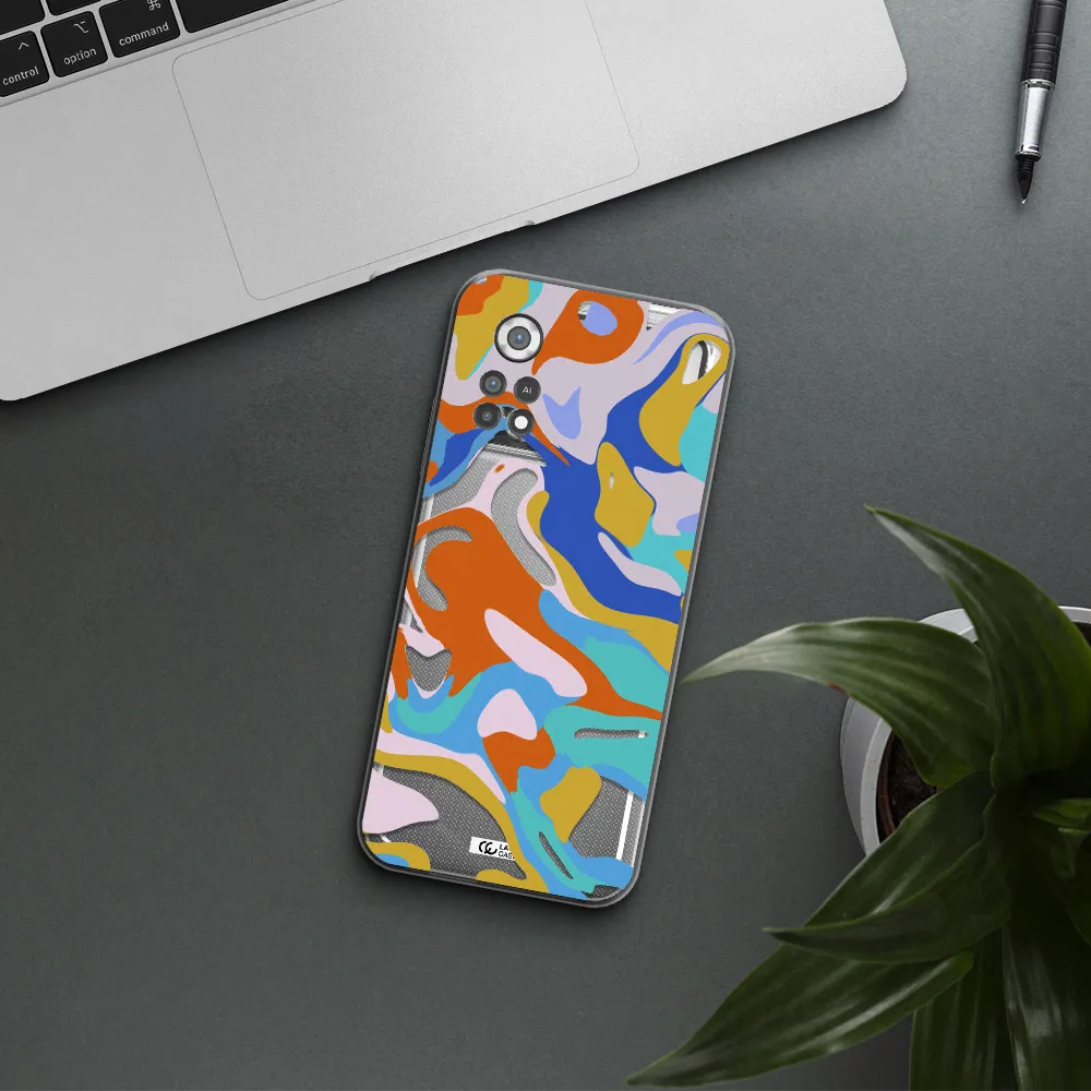 A Colorful Background With Different Colors Xiaomi Poco X4 Pro Clear Tpu Case