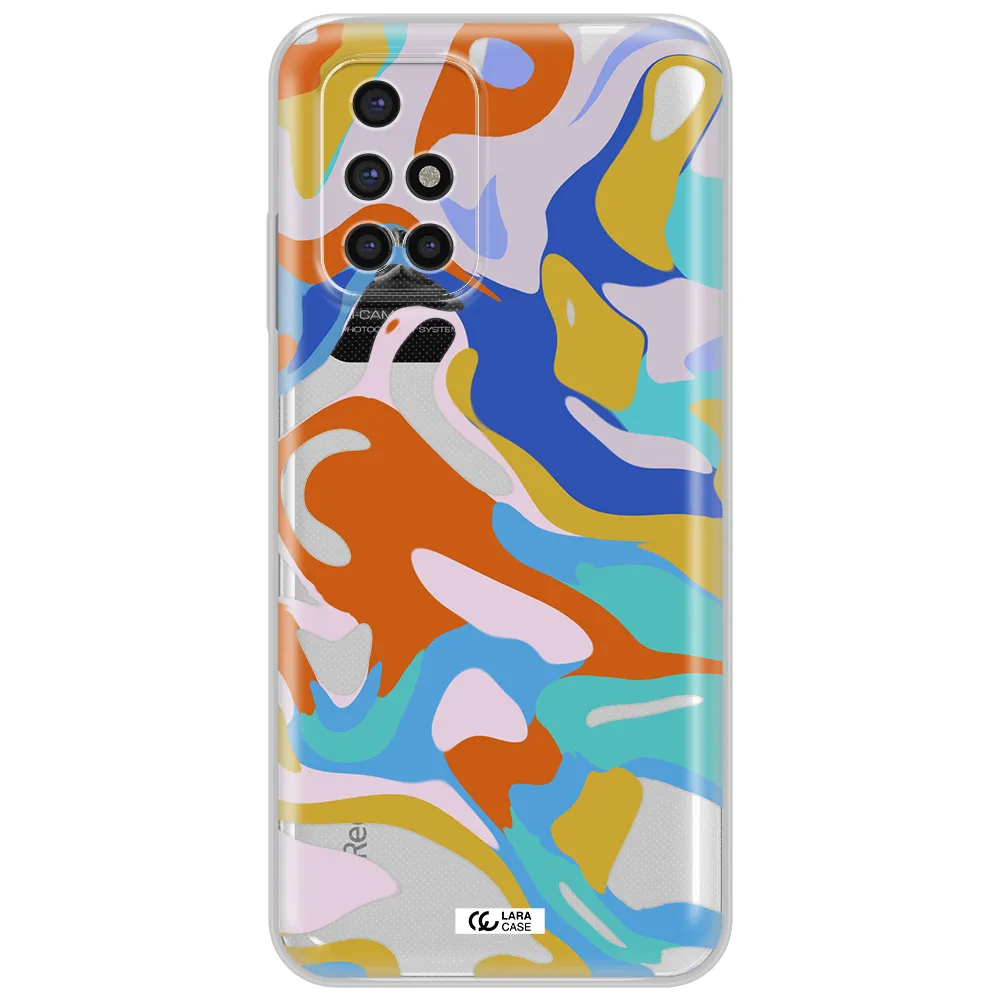 A Colorful Background With Different Colors Xiaomi Redmi 10 Clear Tpu Case