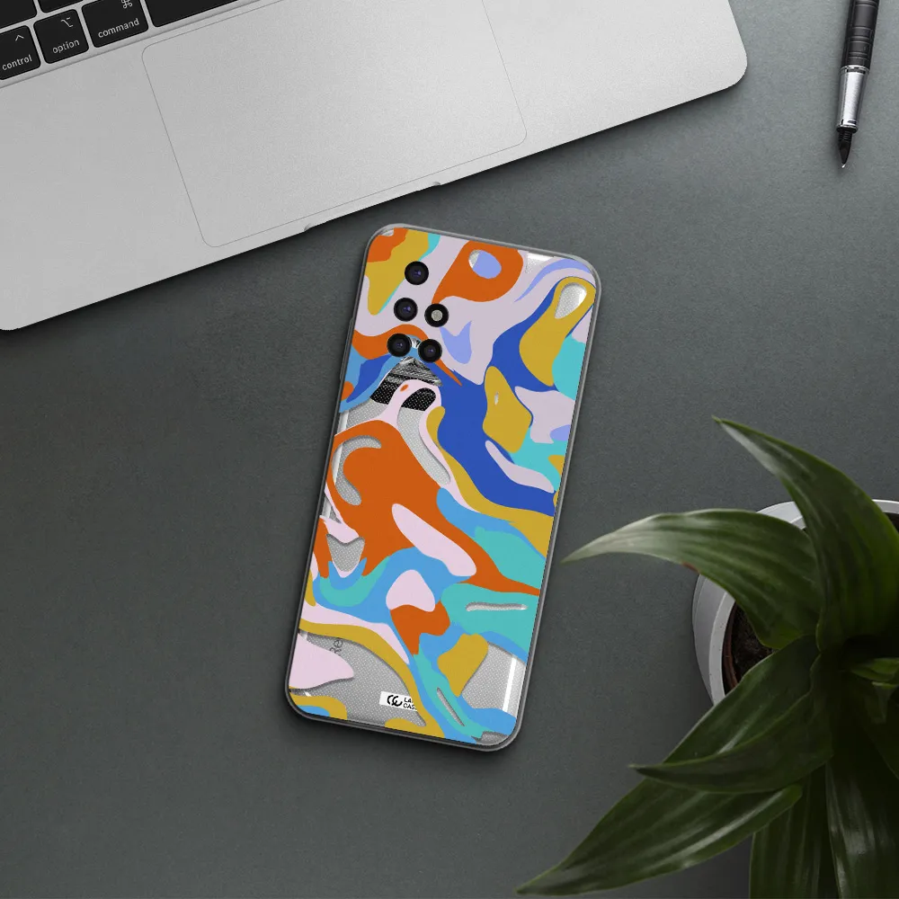 A Colorful Background With Different Colors Xiaomi Redmi 10 Clear Tpu Case
