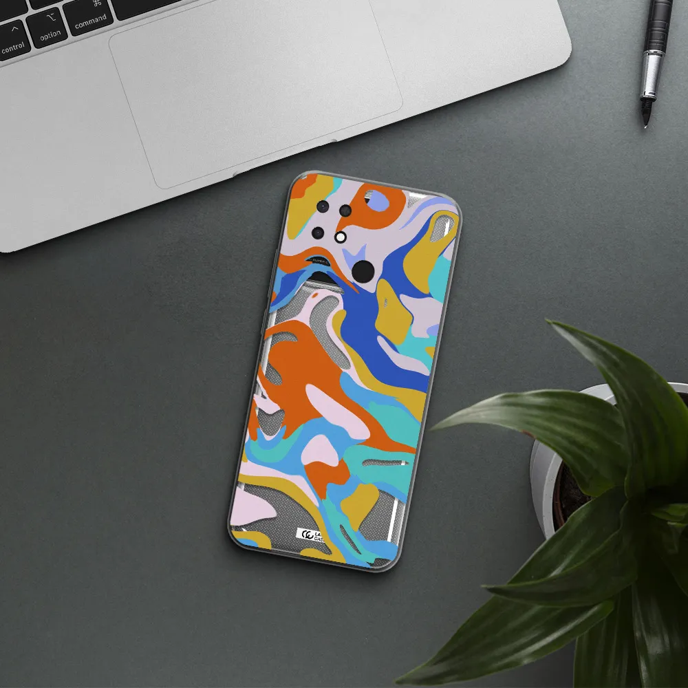 A Colorful Background With Different Colors Xiaomi Redmi 10C Clear Tpu Case