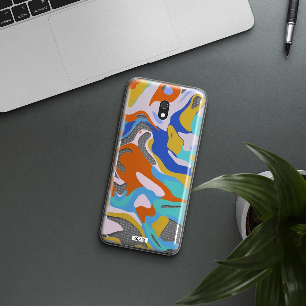 A Colorful Background With Different Colors Xiaomi Redmi 8A Clear Tpu Case