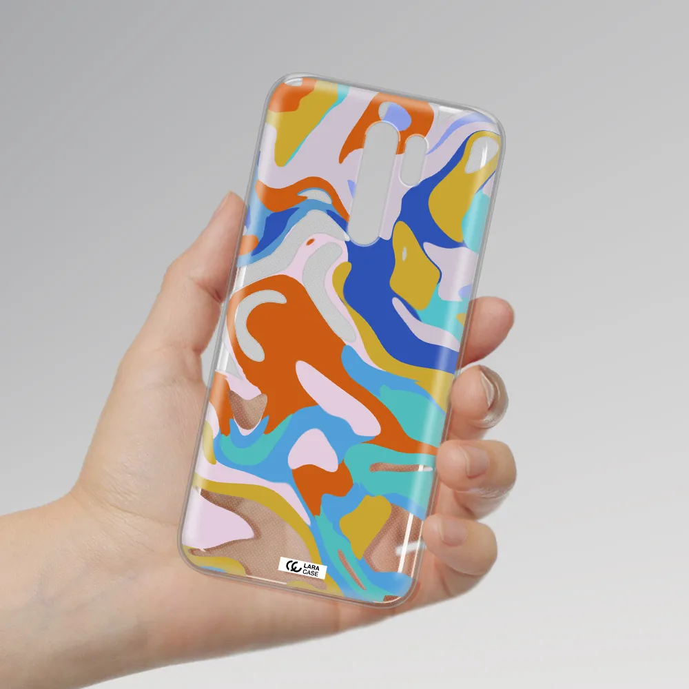 A Colorful Background With Different Colors Xiaomi Redmi 9 Clear Tpu Case