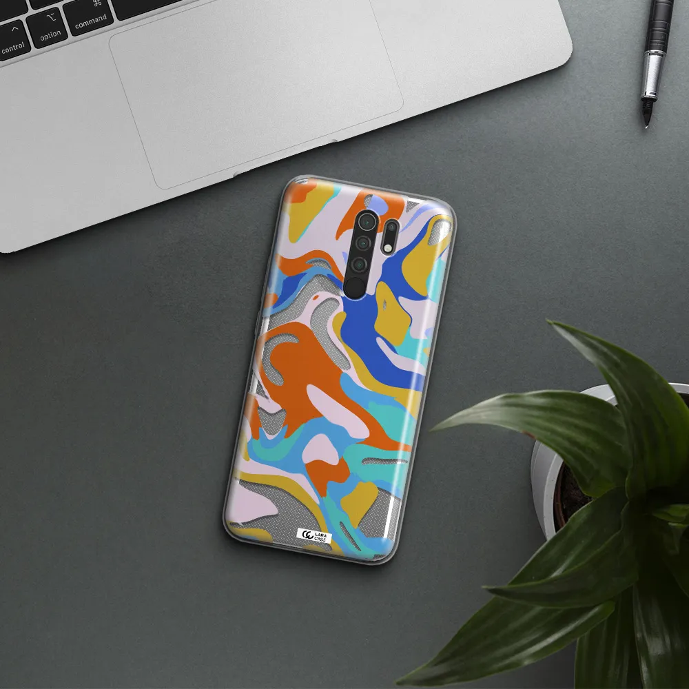 A Colorful Background With Different Colors Xiaomi Redmi 9 Clear Tpu Case
