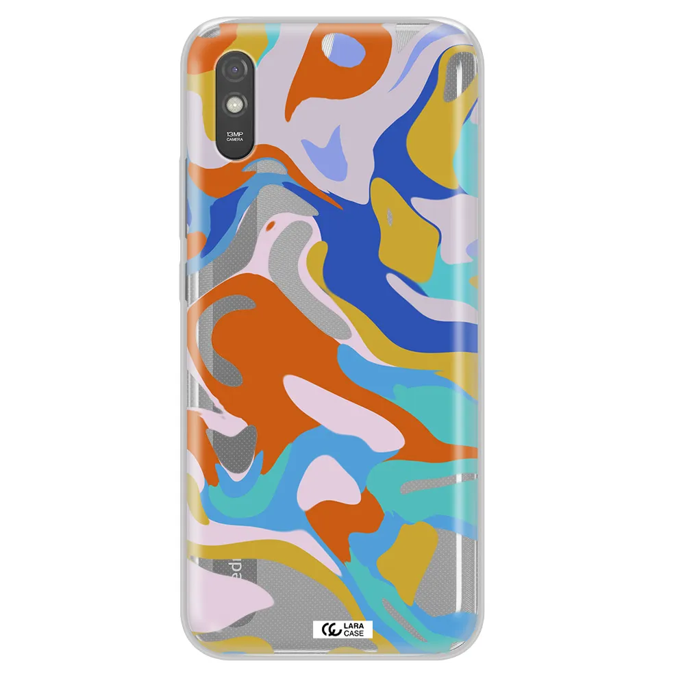 A Colorful Background With Different Colors Xiaomi Redmi 9A Clear Tpu Case