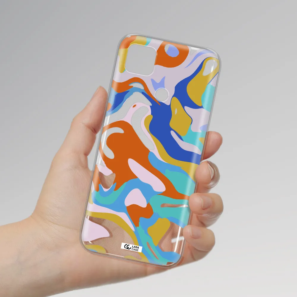 A Colorful Background With Different Colors Xiaomi Redmi 9C Clear Tpu Case