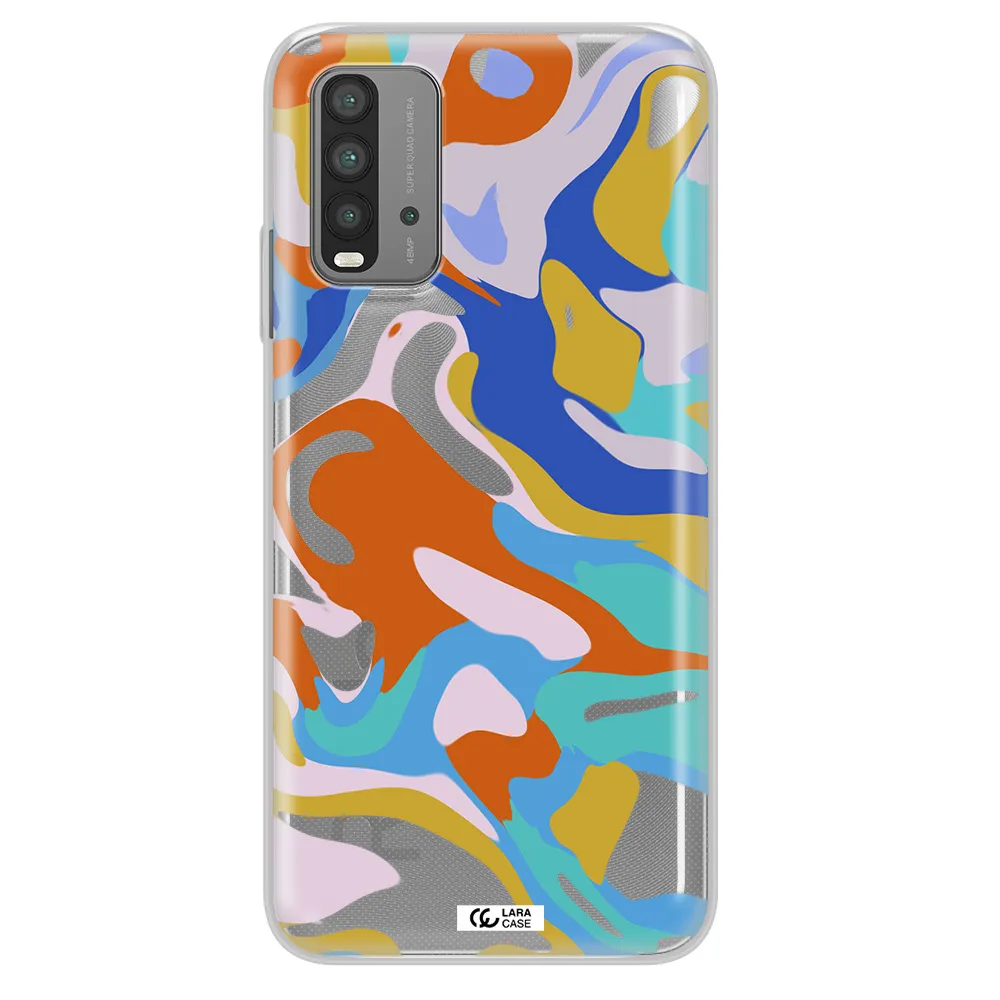 A Colorful Background With Different Colors Xiaomi Redmi 9T Clear Tpu Case