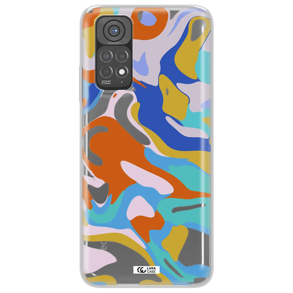 A Colorful Background With Different Colors Xiaomi Redmi Note 11 Clear Tpu Case