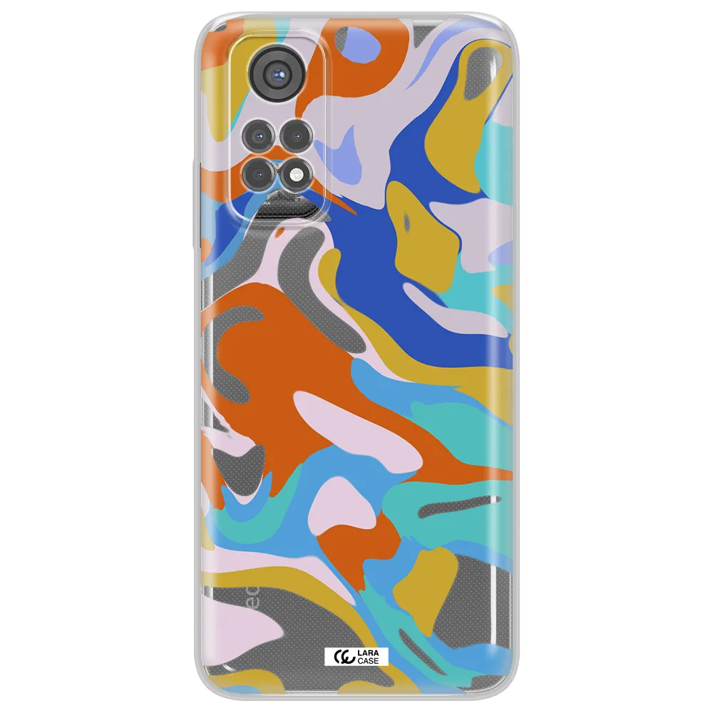 A Colorful Background With Different Colors Xiaomi Redmi Note 11S Clear Tpu Case