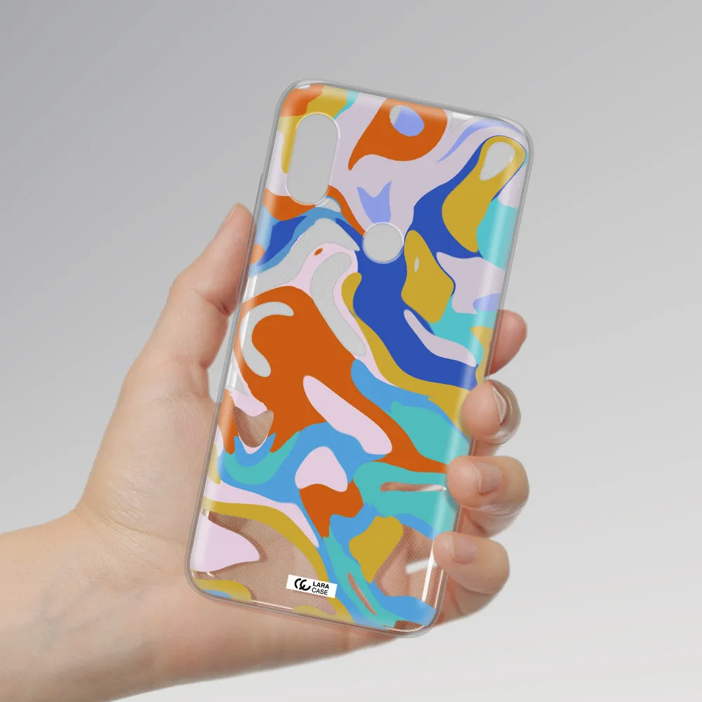 A Colorful Background With Different Colors Xiaomi Redmi Note 6 Pro Clear Tpu Case