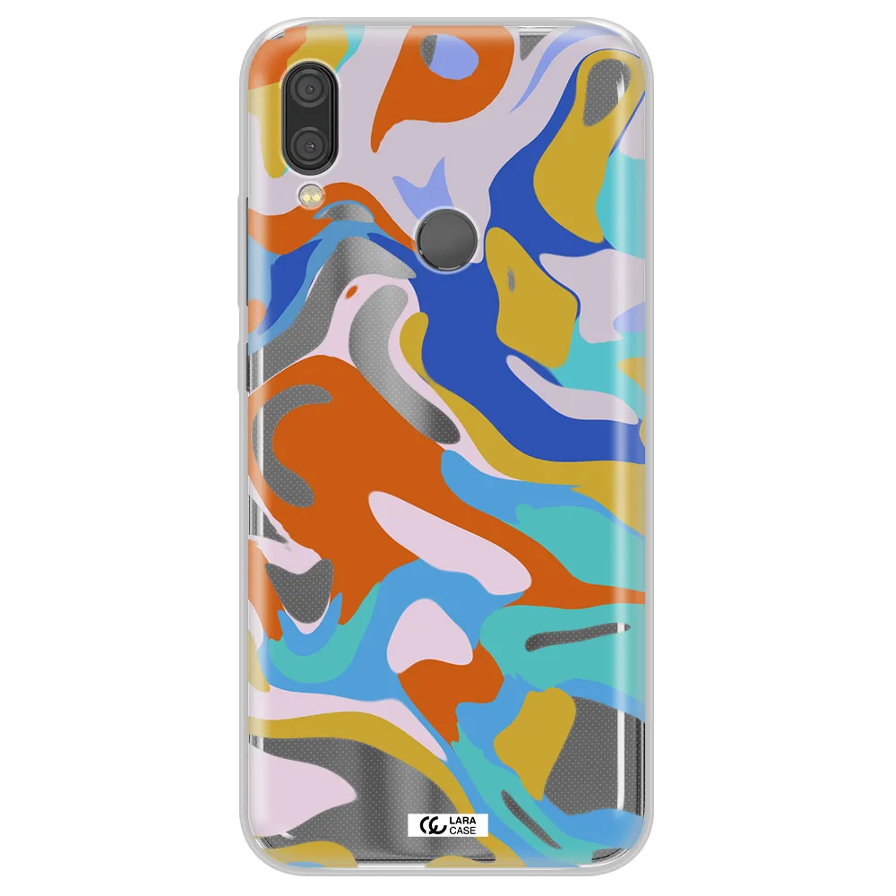 A Colorful Background With Different Colors Xiaomi Redmi Note 7 Clear Tpu Case