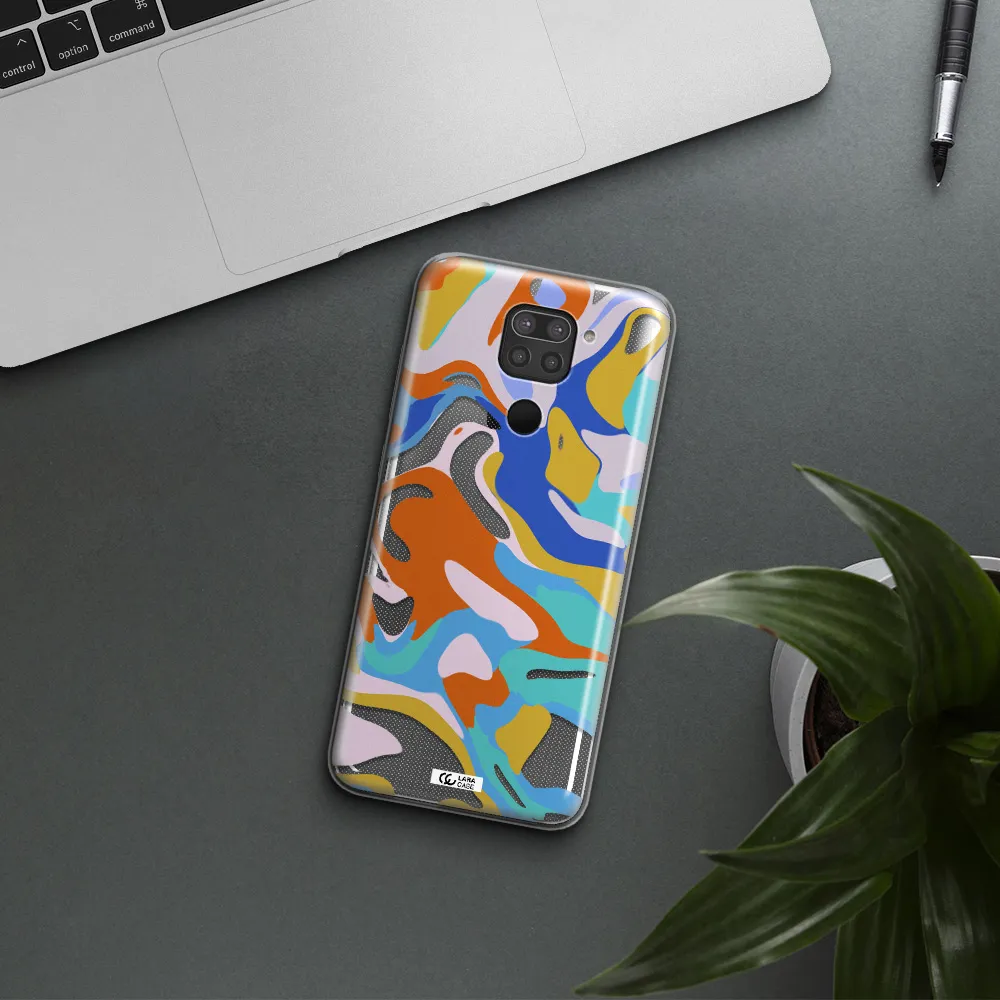 A Colorful Background With Different Colors Xiaomi Redmi Note 9 Clear Tpu Case