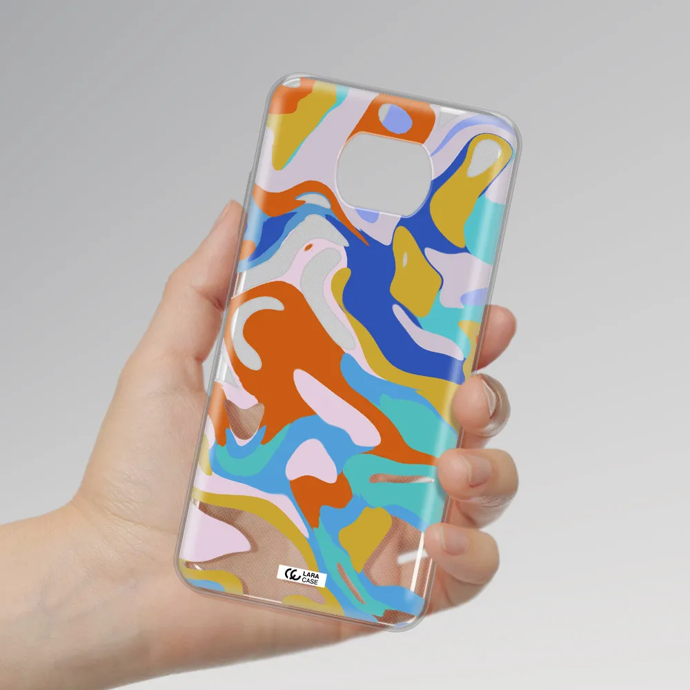 A Colorful Background With Different Colors Xiaomi Redmi Note 9T Clear Tpu Case