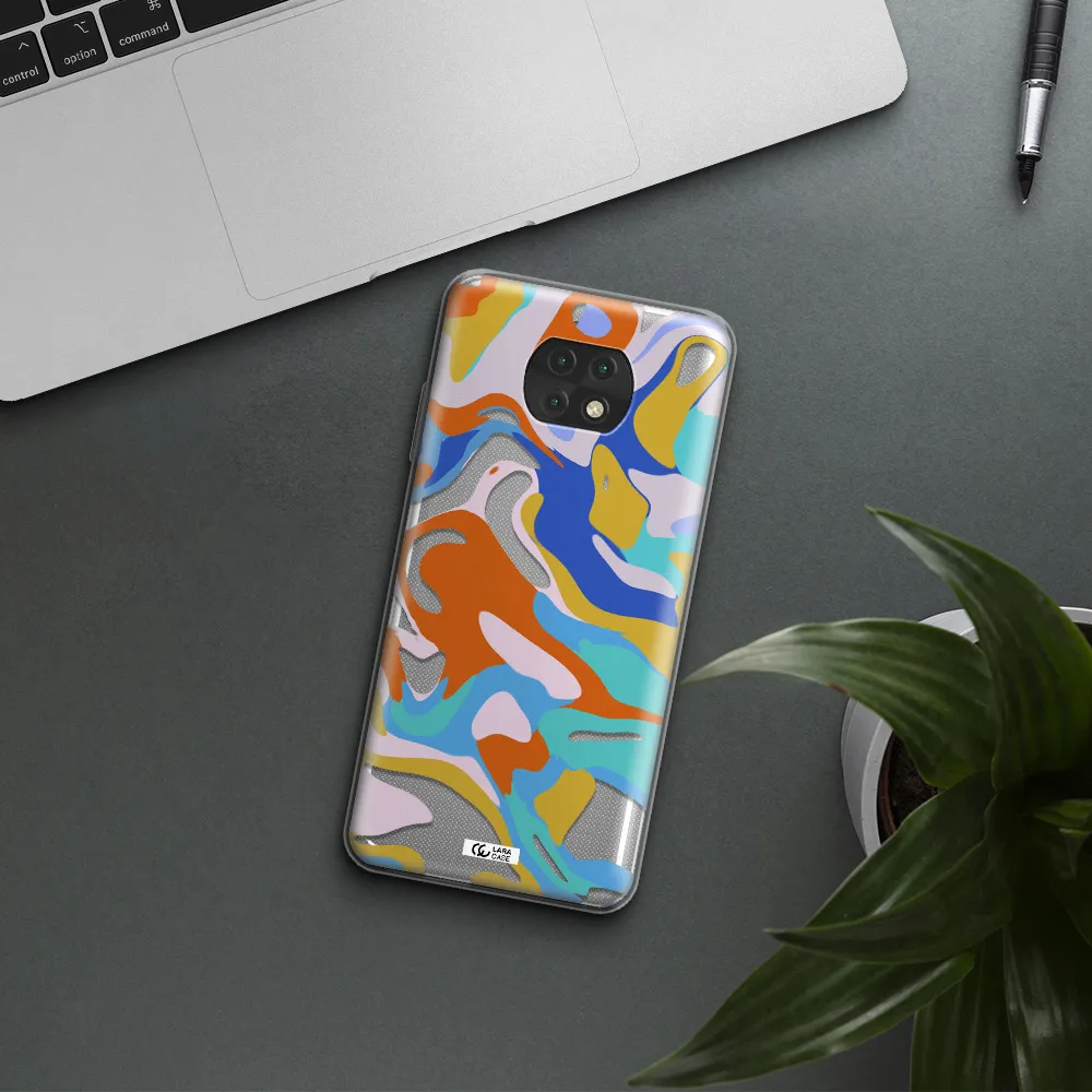 A Colorful Background With Different Colors Xiaomi Redmi Note 9T Clear Tpu Case