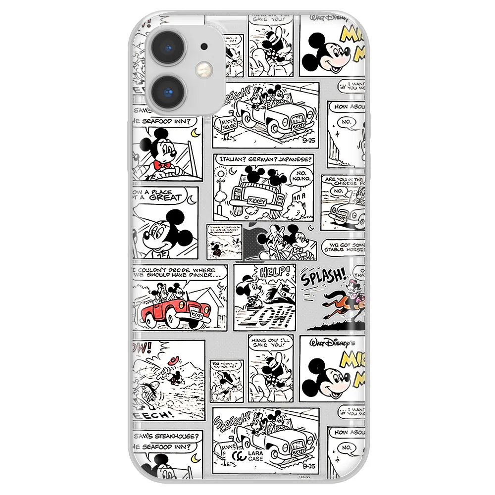 Mickey Mouse Comic Strip Apple Iphone 11 Clear Tpu Case