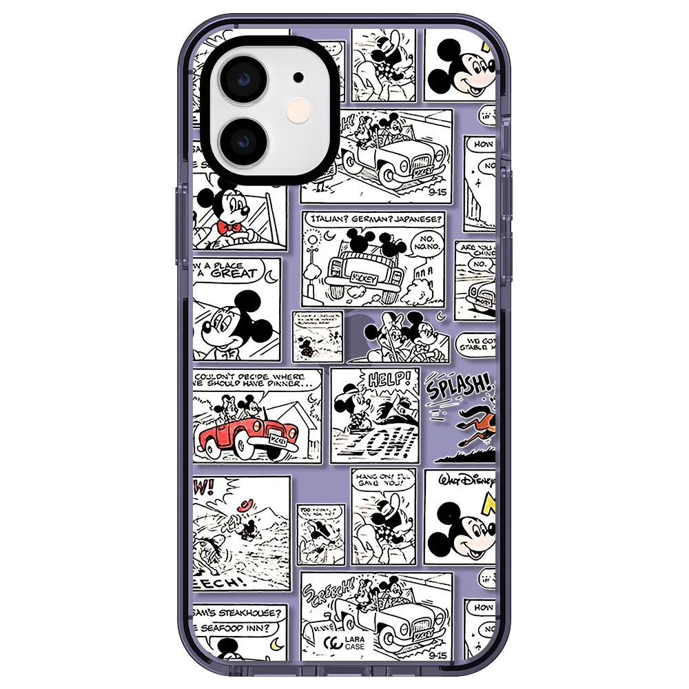 mickey mouse comic strip Apple iPhone 11 impact Lilac Case