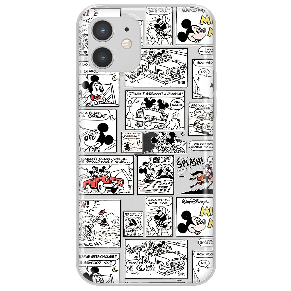 Mickey Mouse Comic Strip Apple Iphone 12 Mini Clear Tpu Case