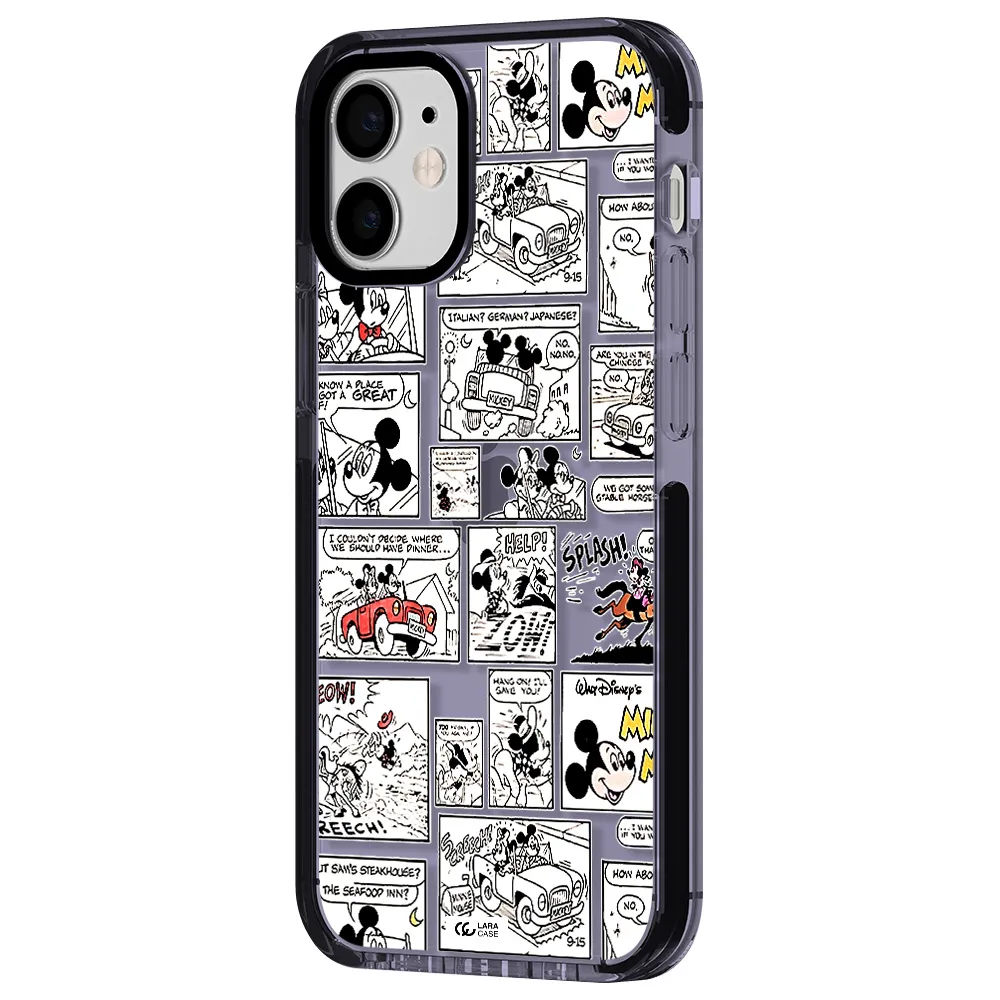 mickey mouse comic strip Apple iPhone 12 mini impact Lilac Case