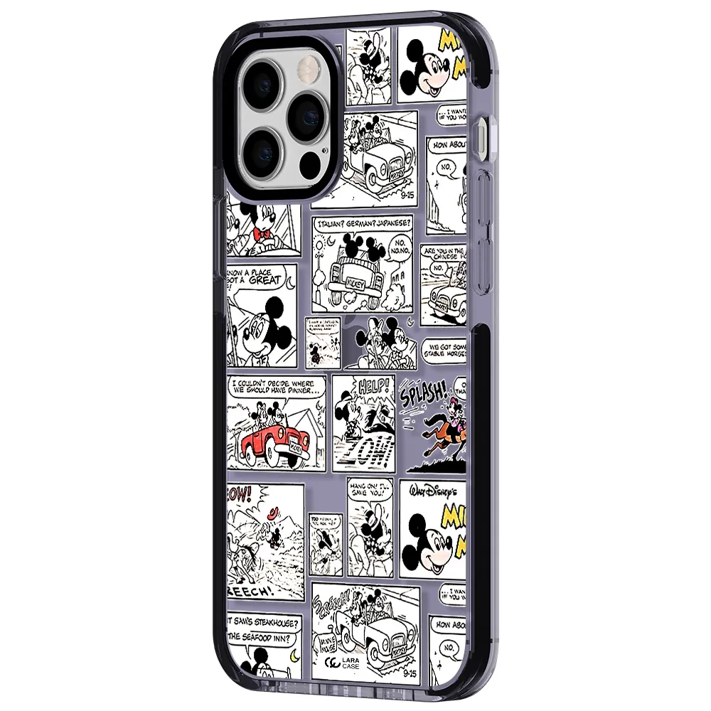 mickey mouse comic strip Apple iPhone 12 pro impact Lilac Case