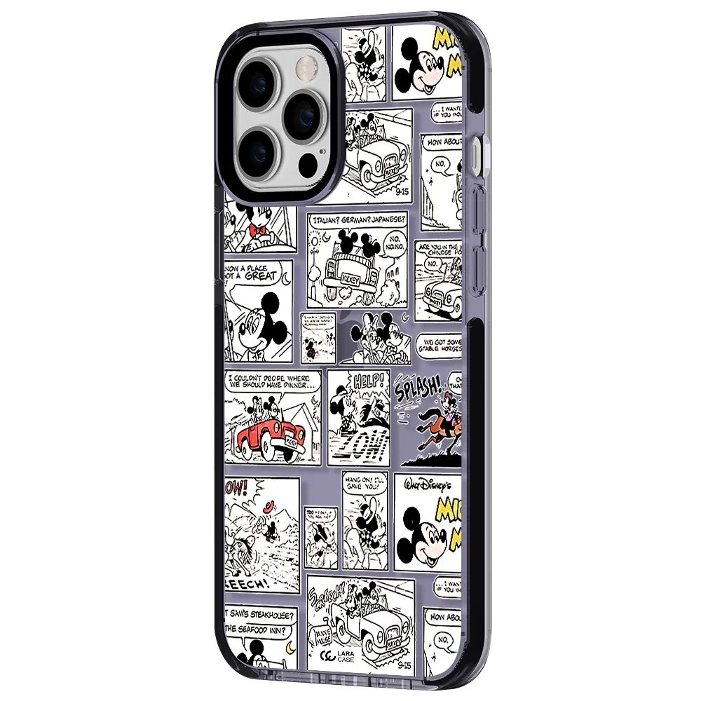 mickey mouse comic strip Apple iPhone 12 pro max impact Lilac Case