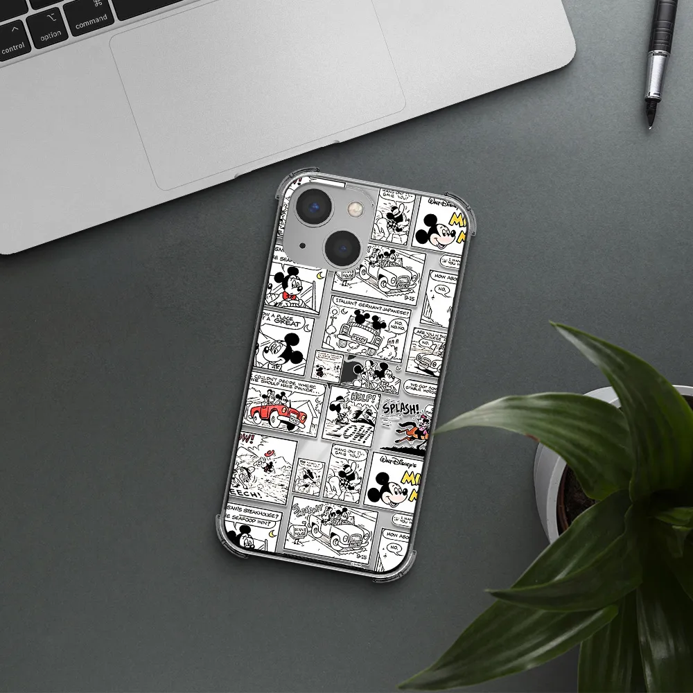 mickey mouse comic strip Apple iPhone 13 Clear PC Case