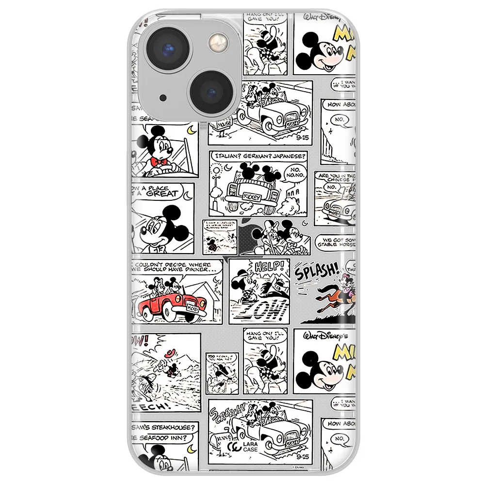 Mickey Mouse Comic Strip Apple Iphone 13 Clear Tpu Case