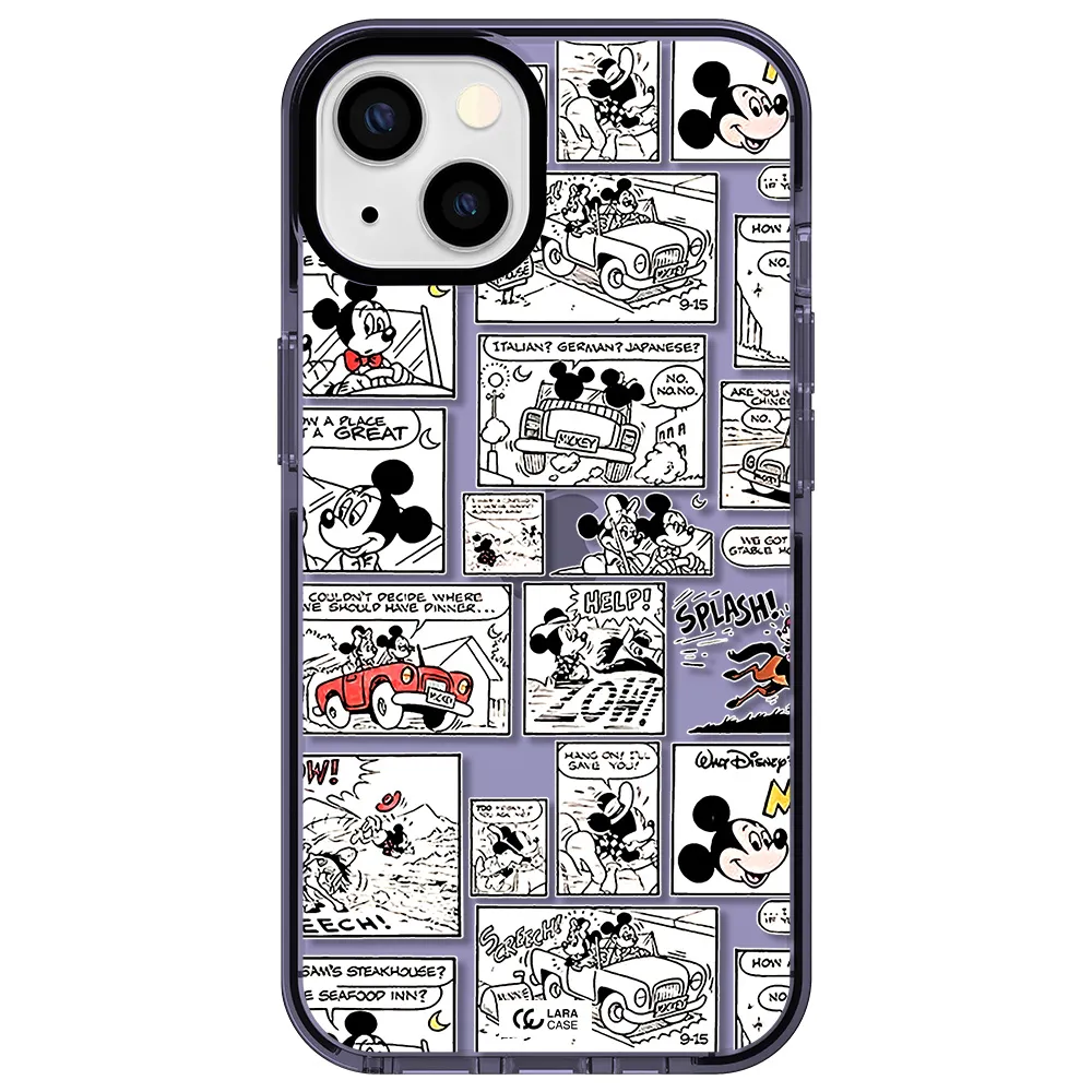 mickey mouse comic strip Apple iPhone 13 impact Lilac Case