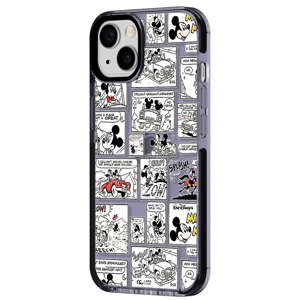 mickey mouse comic strip Apple iPhone 13 impact Lilac Case