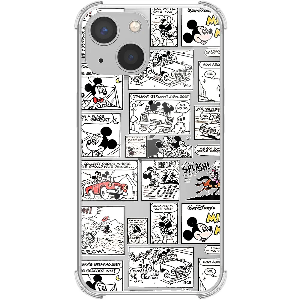 mickey mouse comic strip Apple iPhone 13 mini Clear PC Case