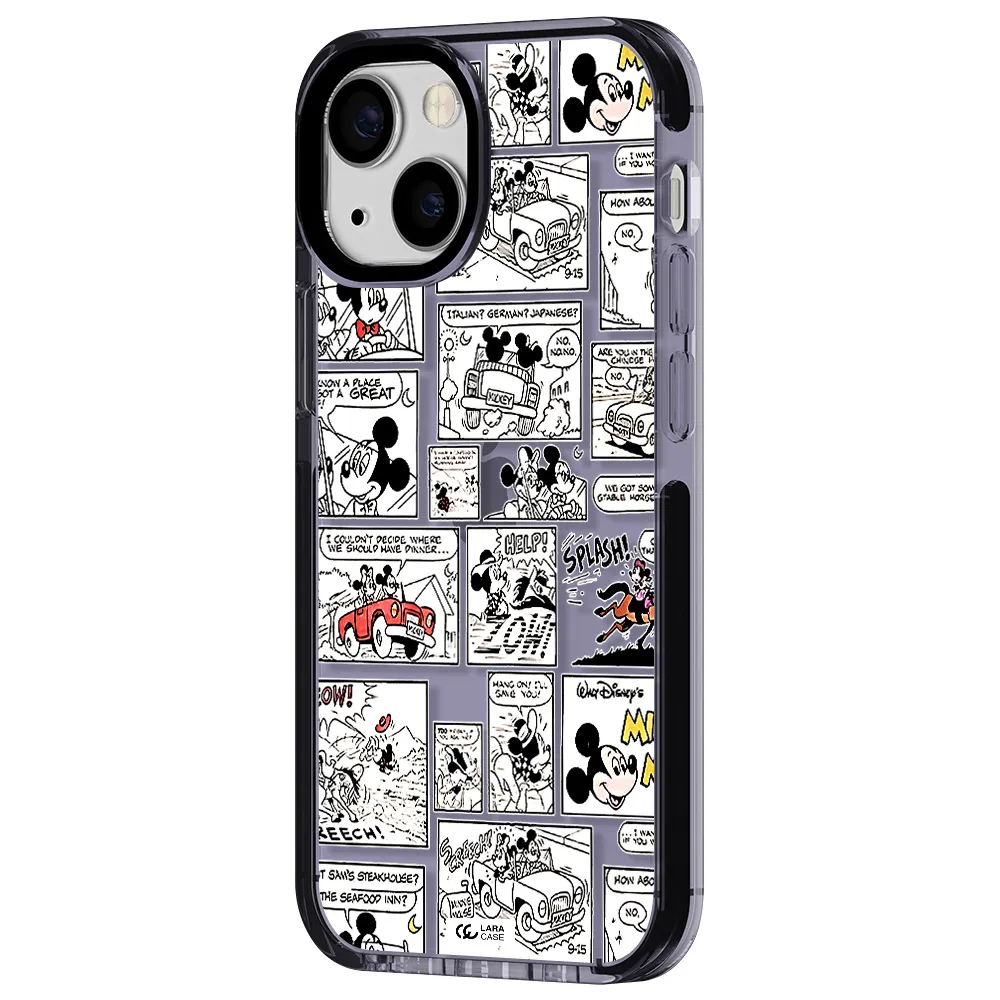 mickey mouse comic strip Apple iPhone 13 mini impact Lilac Case