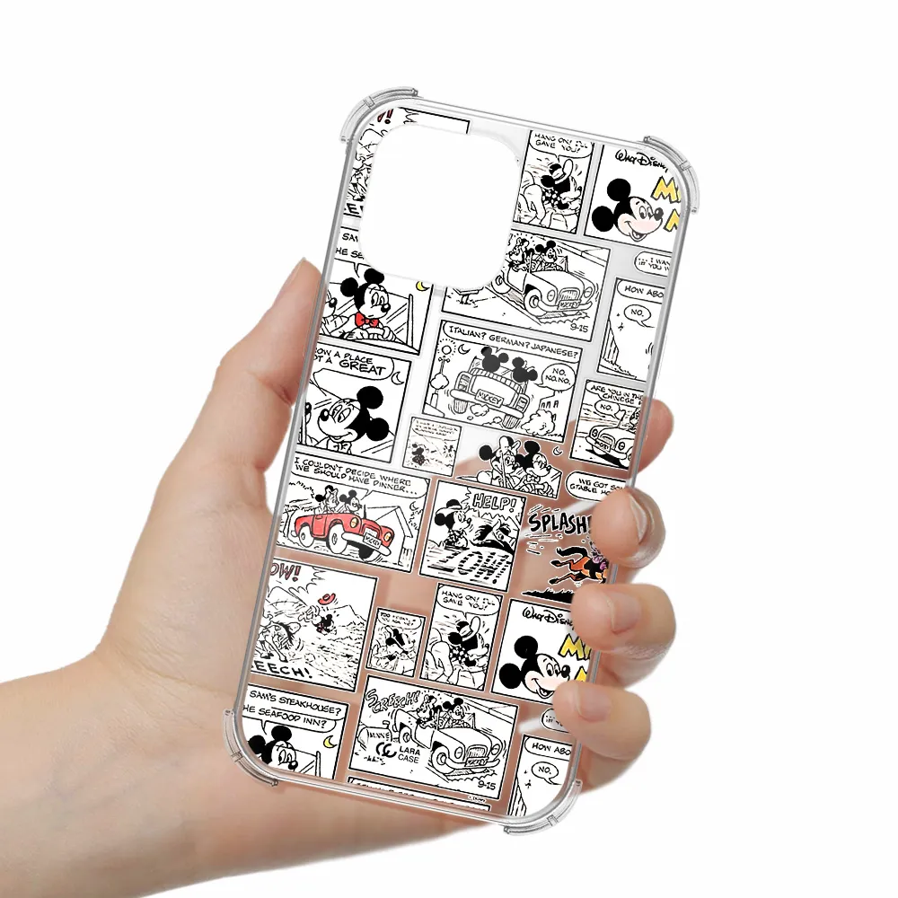 mickey mouse comic strip Apple iPhone 13 Pro Clear PC Case
