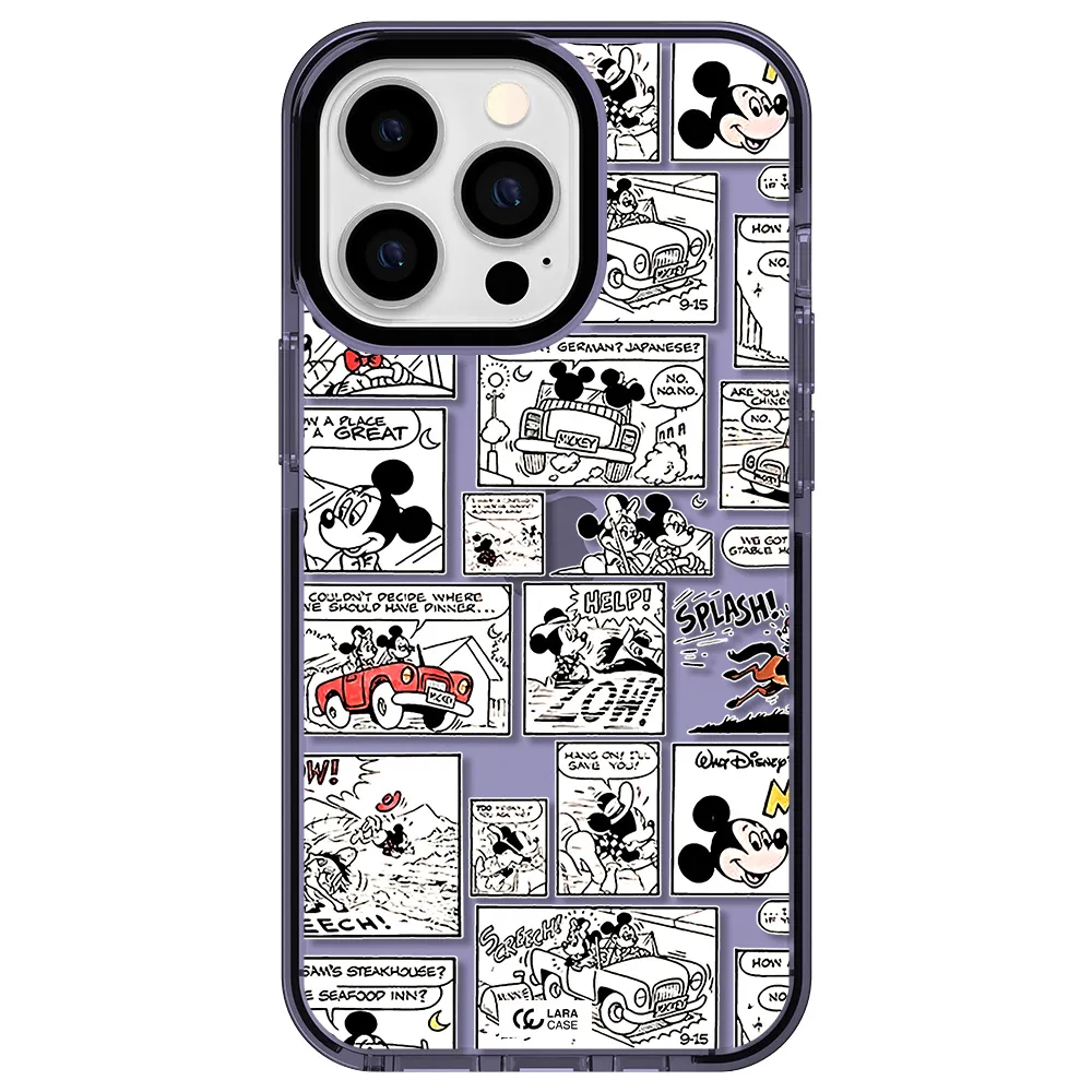 mickey mouse comic strip Apple iPhone 13 Pro impact Lilac Case