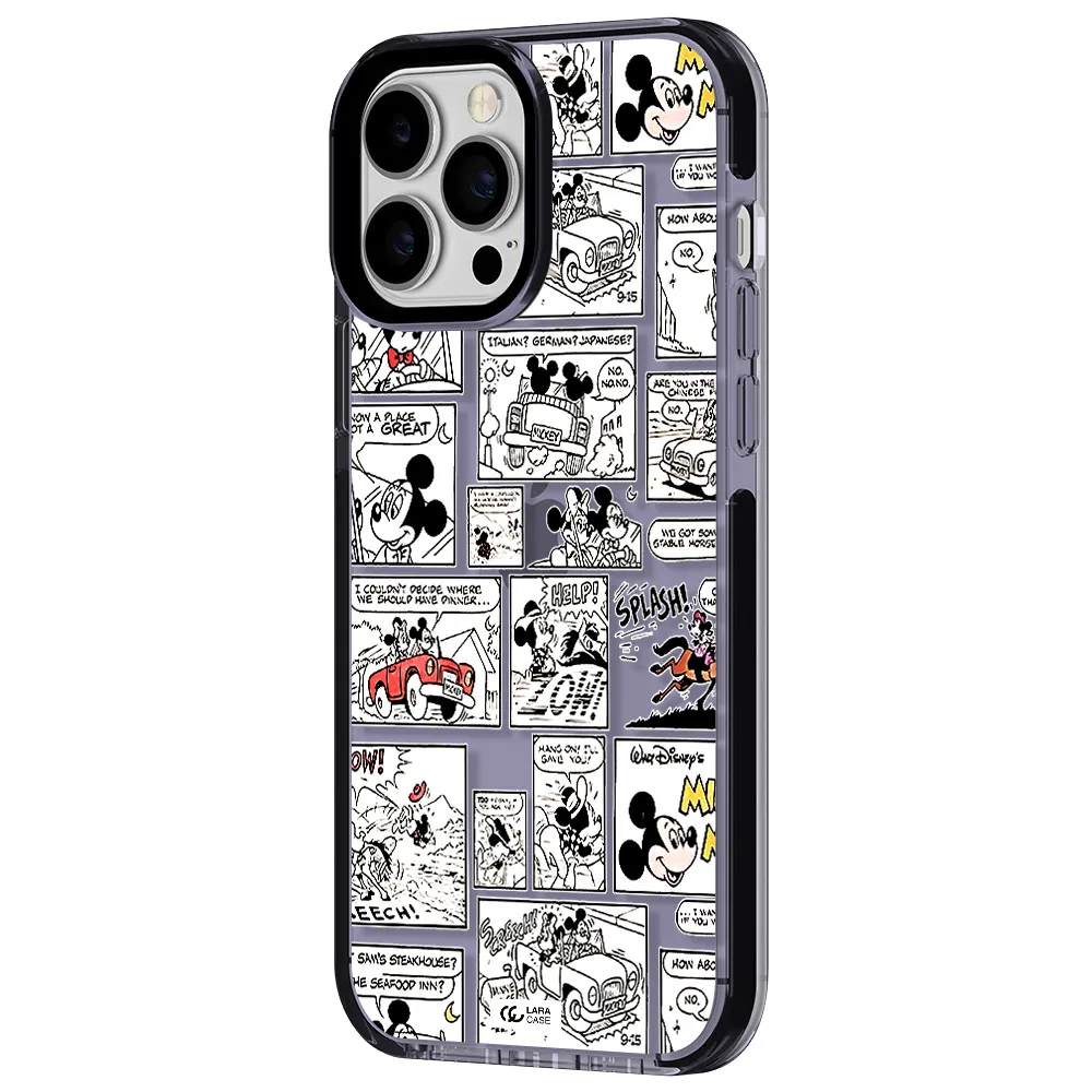 mickey mouse comic strip Apple iPhone 13 Pro Max impact Lilac Case