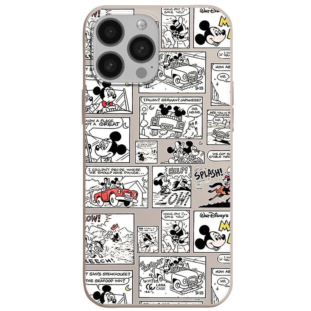 mickey mouse comic strip Apple iPhone 13 Pro Max Silicone Stone Case