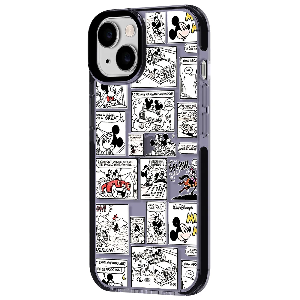 mickey mouse comic strip Apple iPhone 14 impact Lilac Case