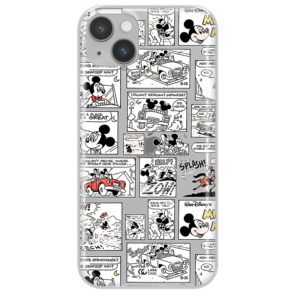Mickey Mouse Comic Strip Apple Iphone 14 Plus Clear Tpu Case