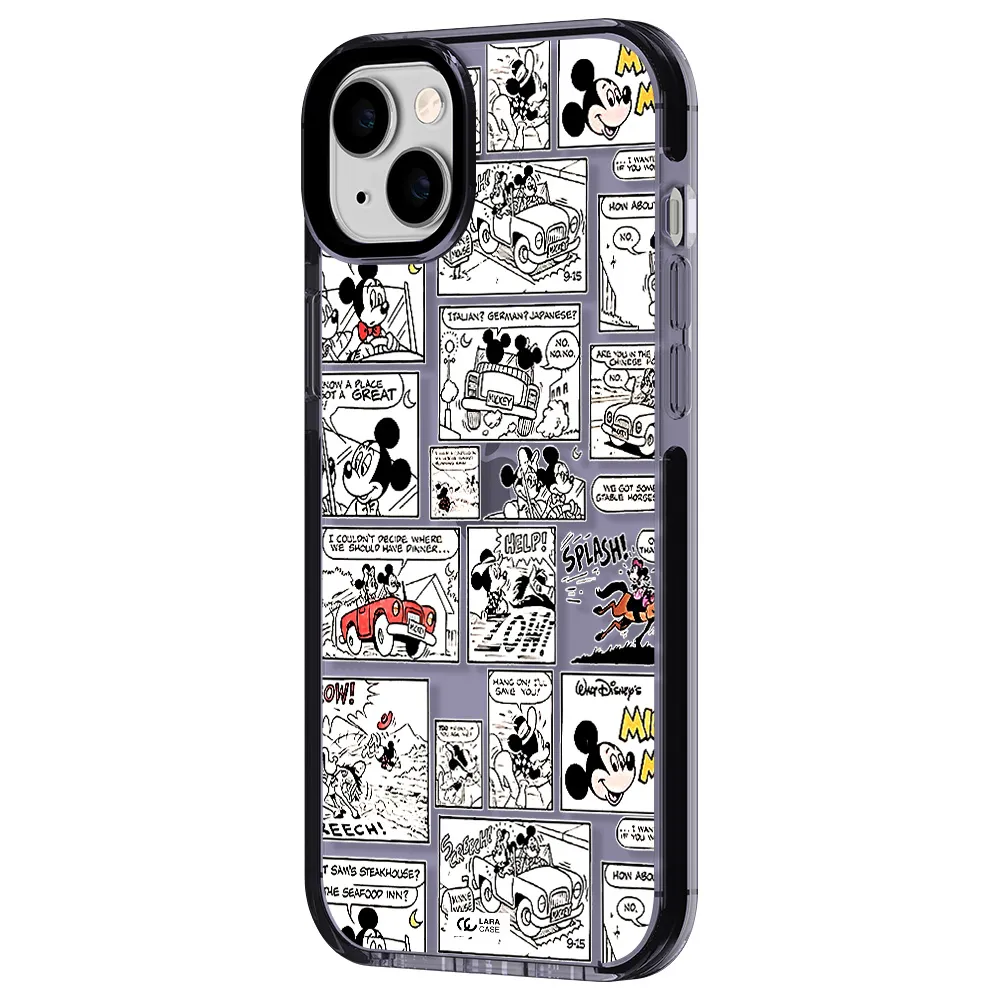 mickey mouse comic strip Apple iPhone 14 plus impact Lilac Case