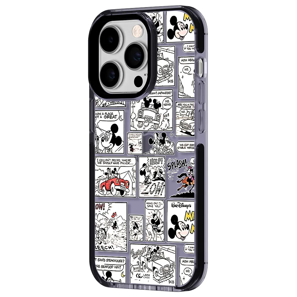 mickey mouse comic strip Apple iPhone 14 pro impact Lilac Case