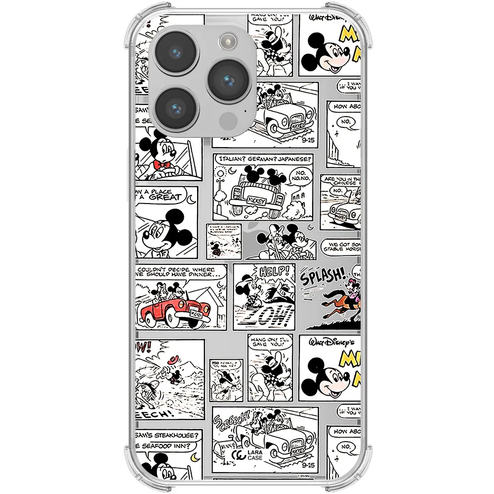 mickey mouse comic strip Apple iPhone 14 pro max Clear PC Case