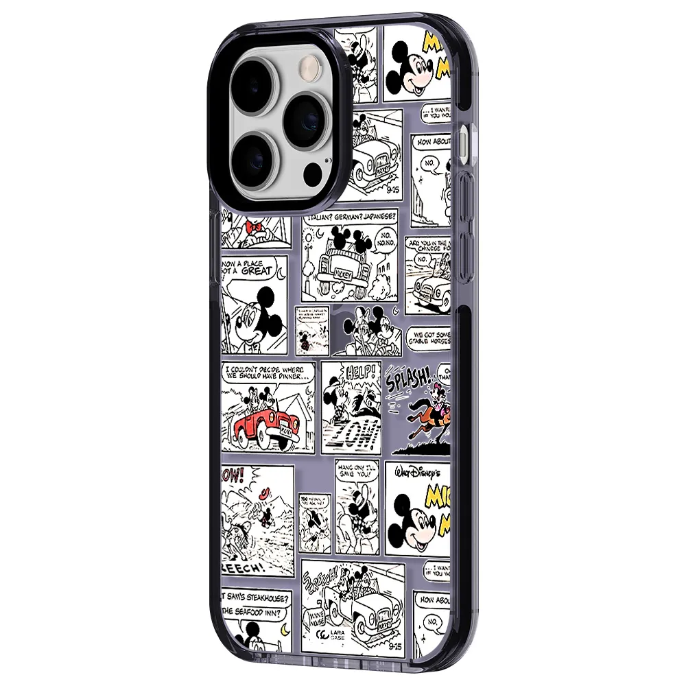 mickey mouse comic strip Apple iPhone 15 Pro impact Lilac Case